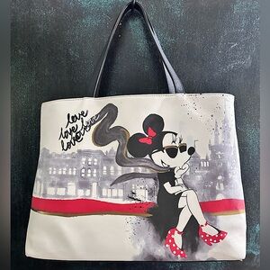 Disney Parks Exclusive Large Weekender Tote Minnie Mouse Featuring The Castle